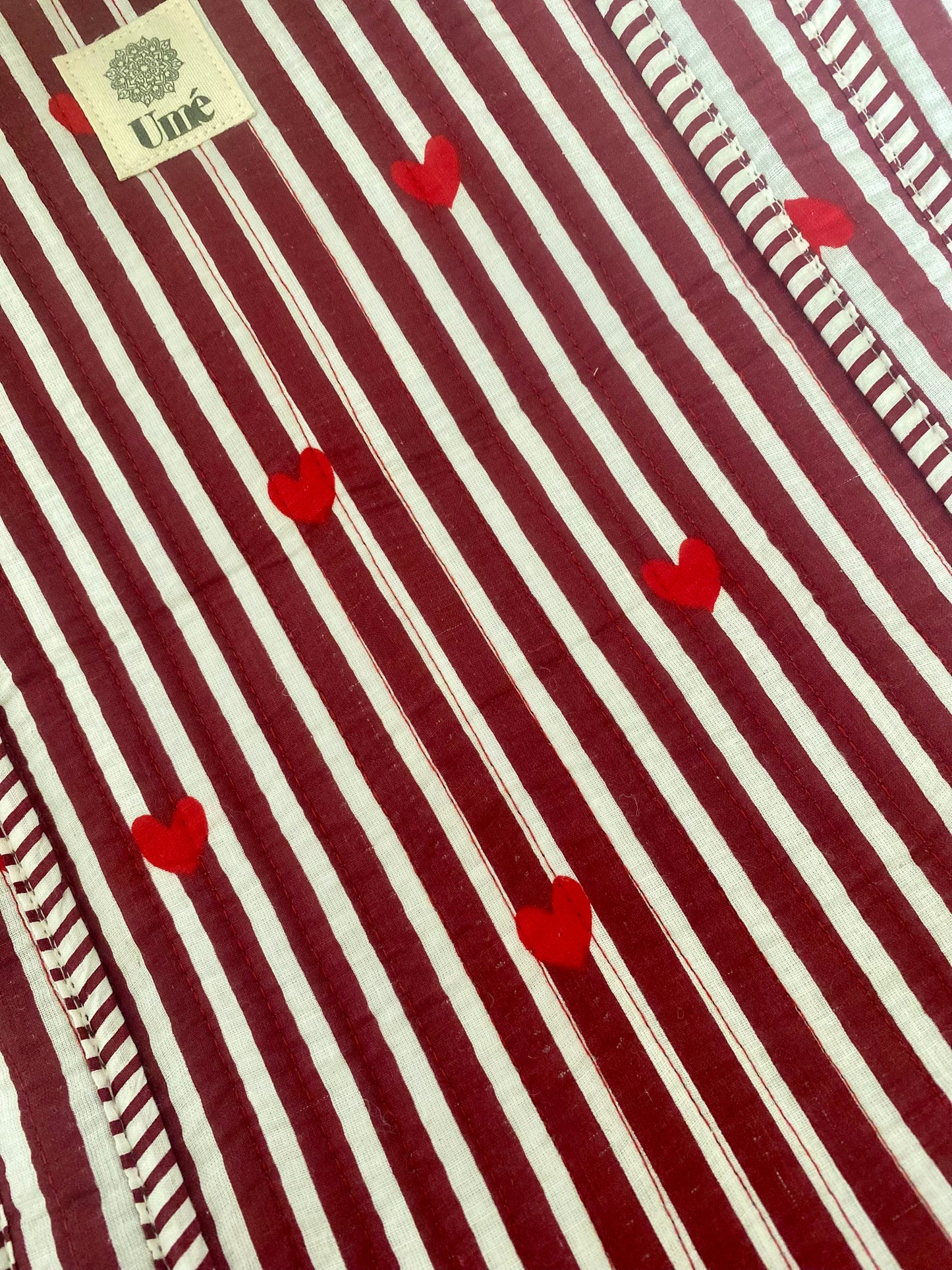 Draagtas burgundy met hartje