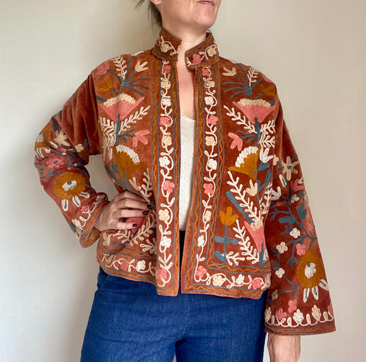 Suzani velvet jasje koper