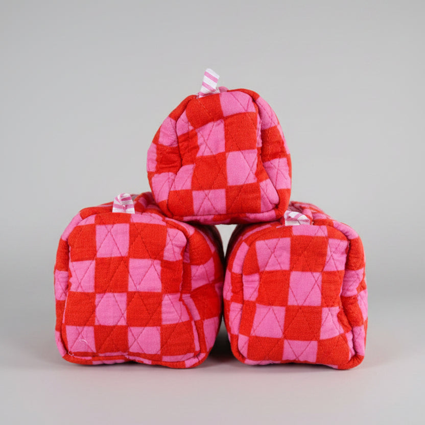 Toilettas Red/Pink Checker
