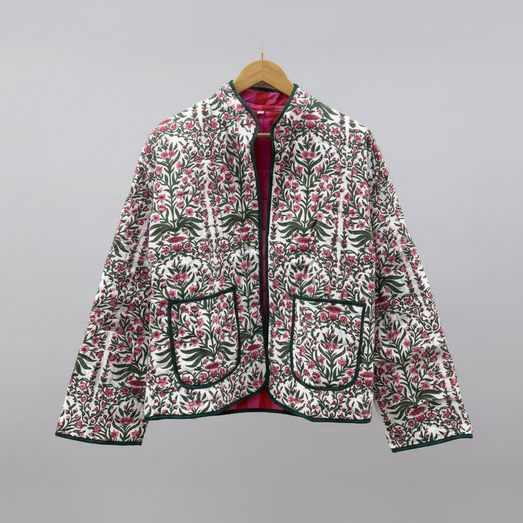 Katoenen quilted jasje Lila