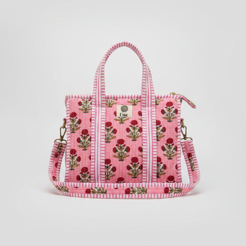 Mini Totebag - Pink Floral