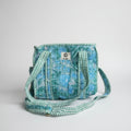 Mini Totebag - Blue & Green Floral