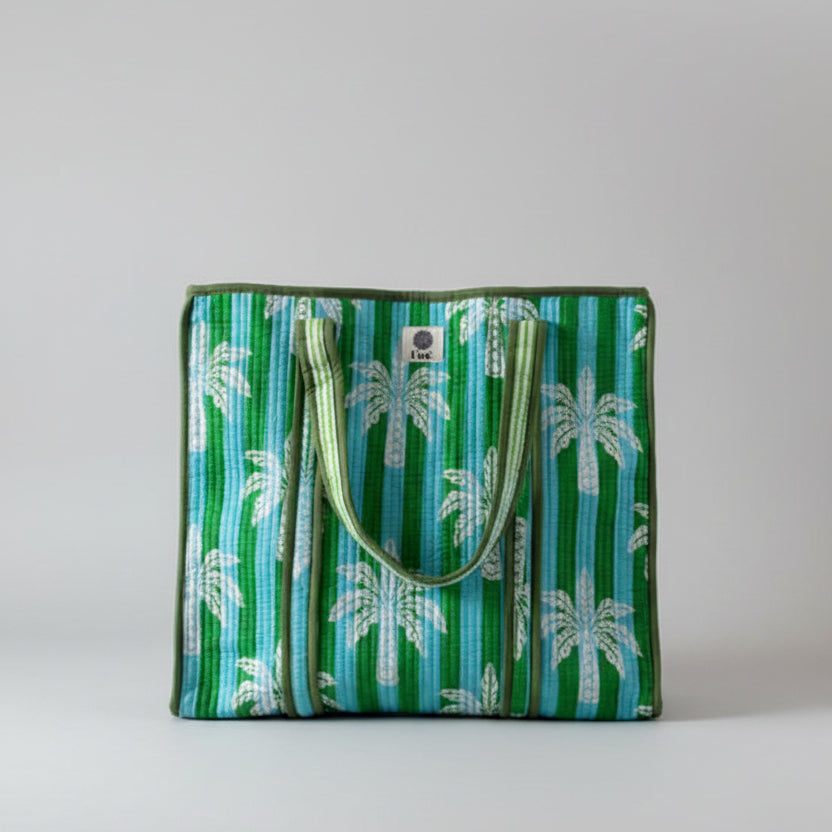 Draagtas green/blue Palm 🌴