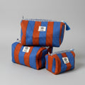 Toilettas blue/brown striped