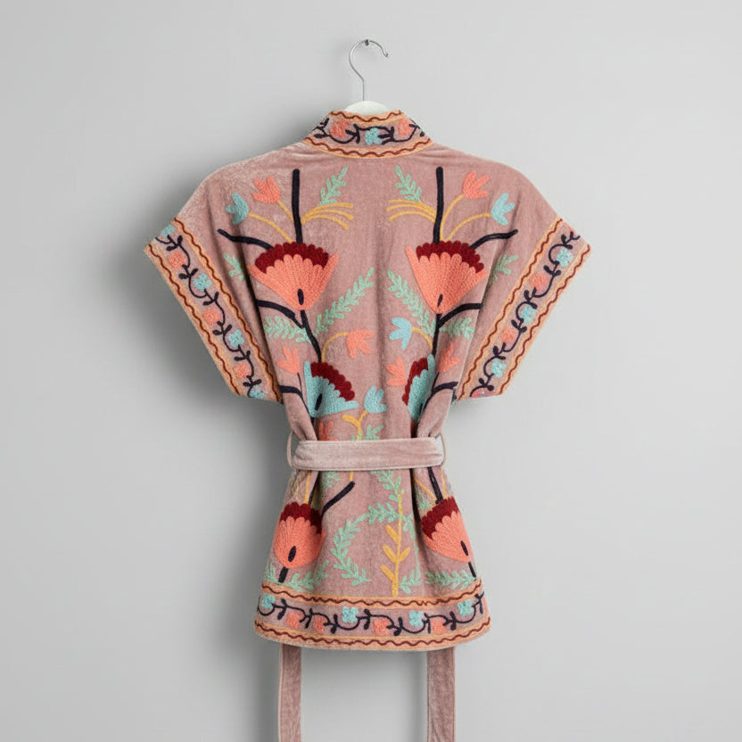 Suzani vest velvet
