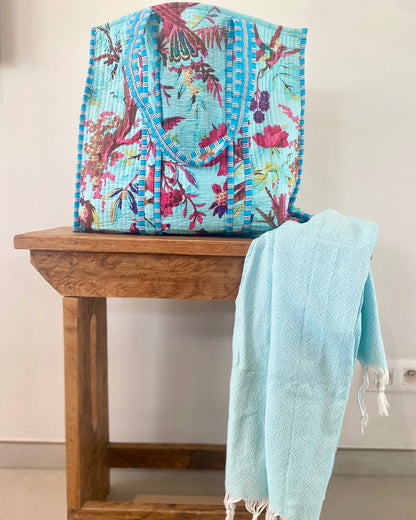 Draagtas Blue Flowers