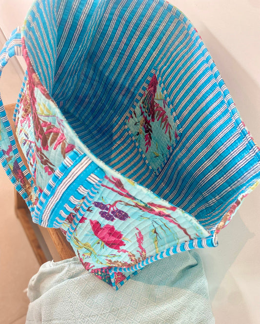 Draagtas Blue Flowers