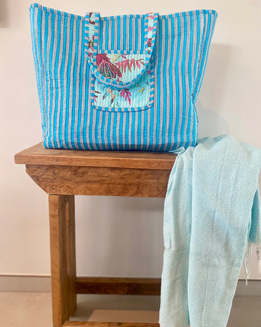 Draagtas Blue Flowers