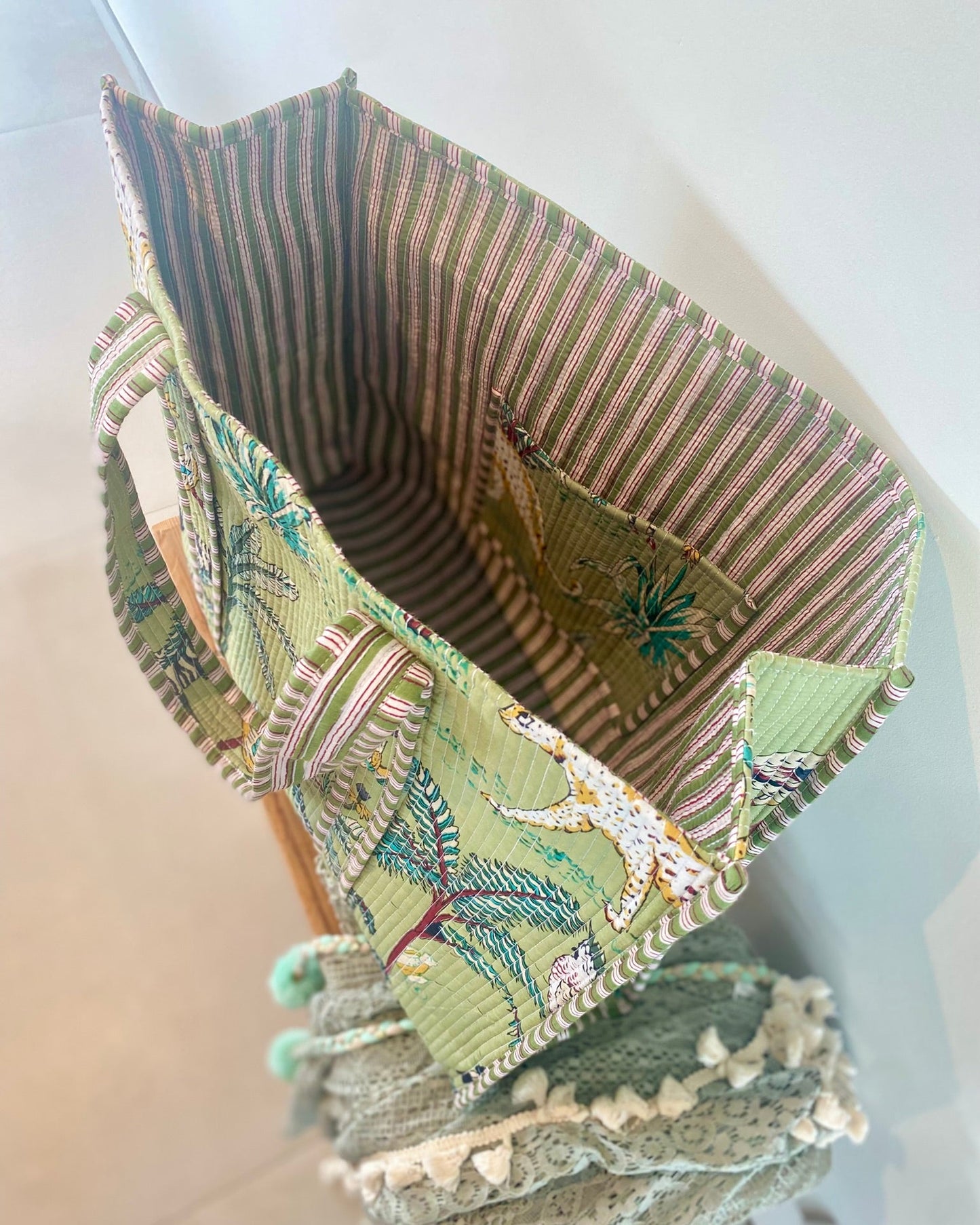 Draagtas Tropical Green