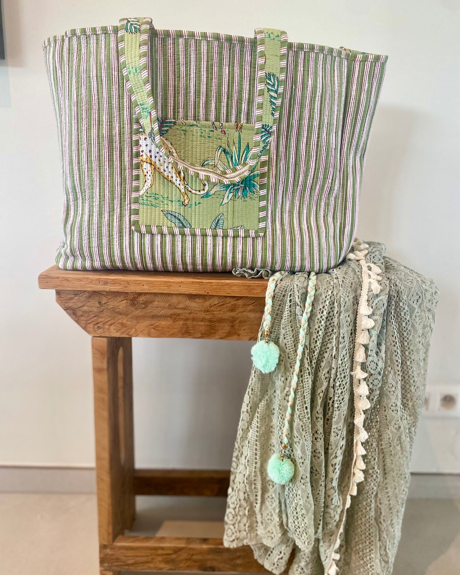 Draagtas Tropical Green