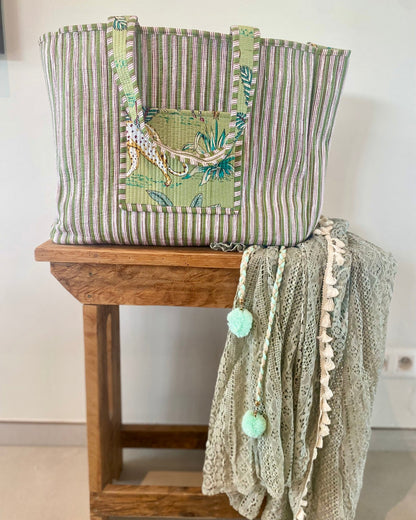 Draagtas Tropical Green