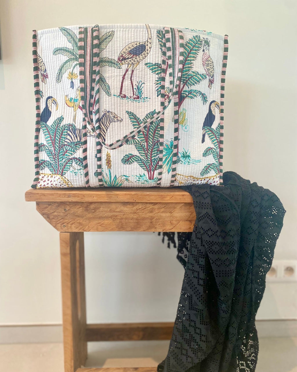 Draagtas Tropical White