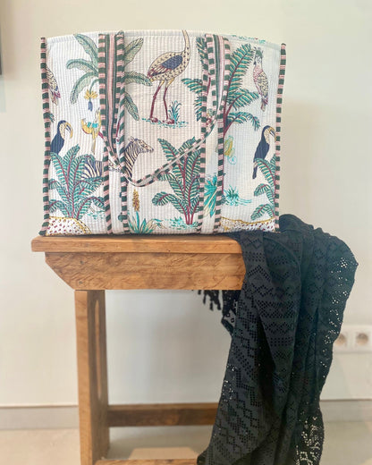 Draagtas Tropical White