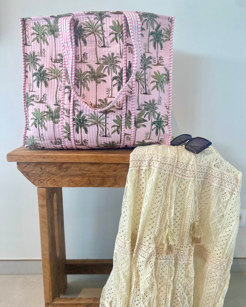Draagtas Palmtree Pink