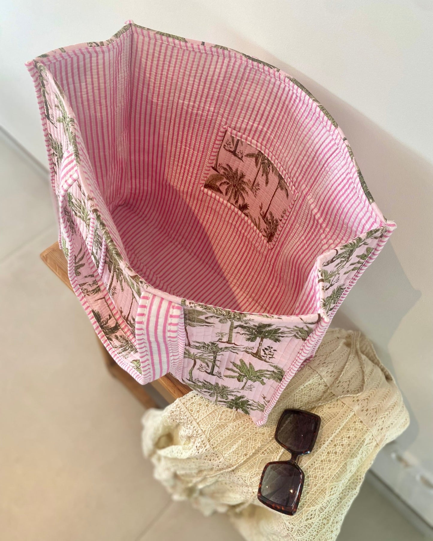 Draagtas Palmtree Pink