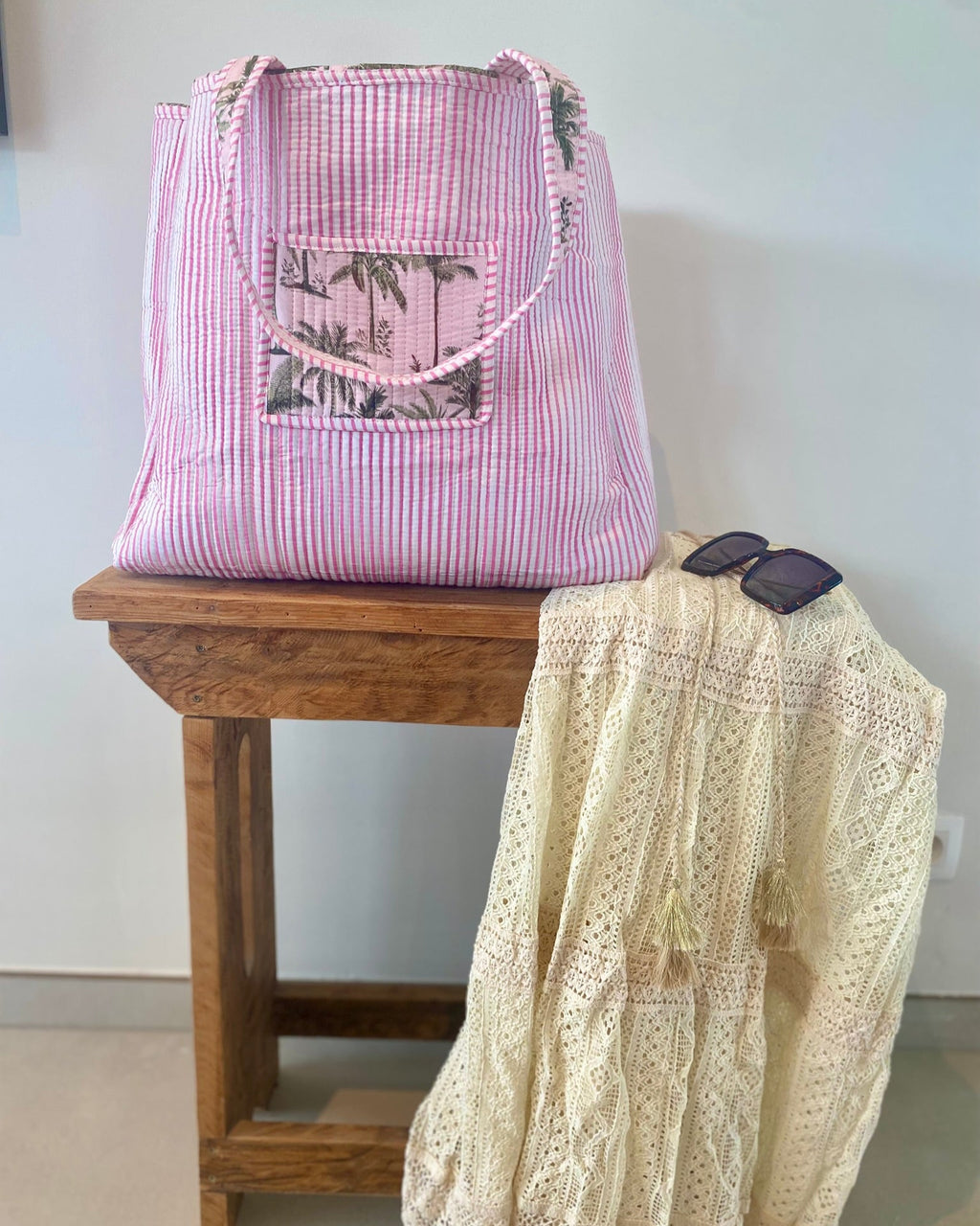 Draagtas Palmtree Pink