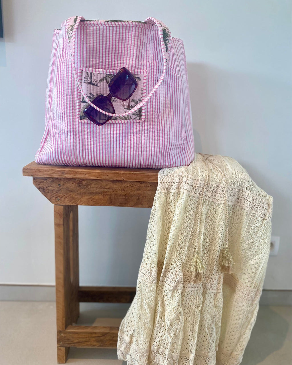 Draagtas Palmtree Pink