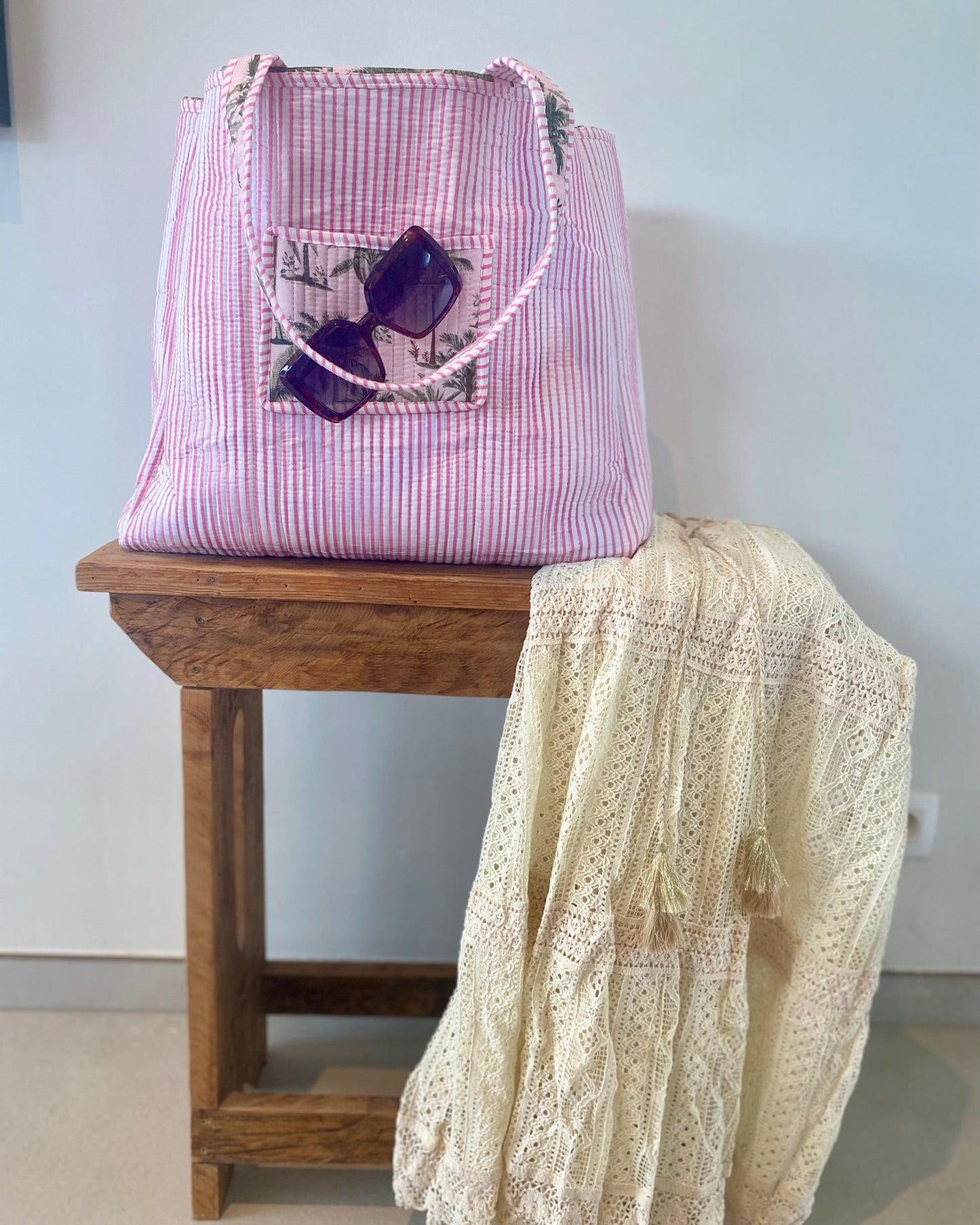 Draagtas Palmtree Pink