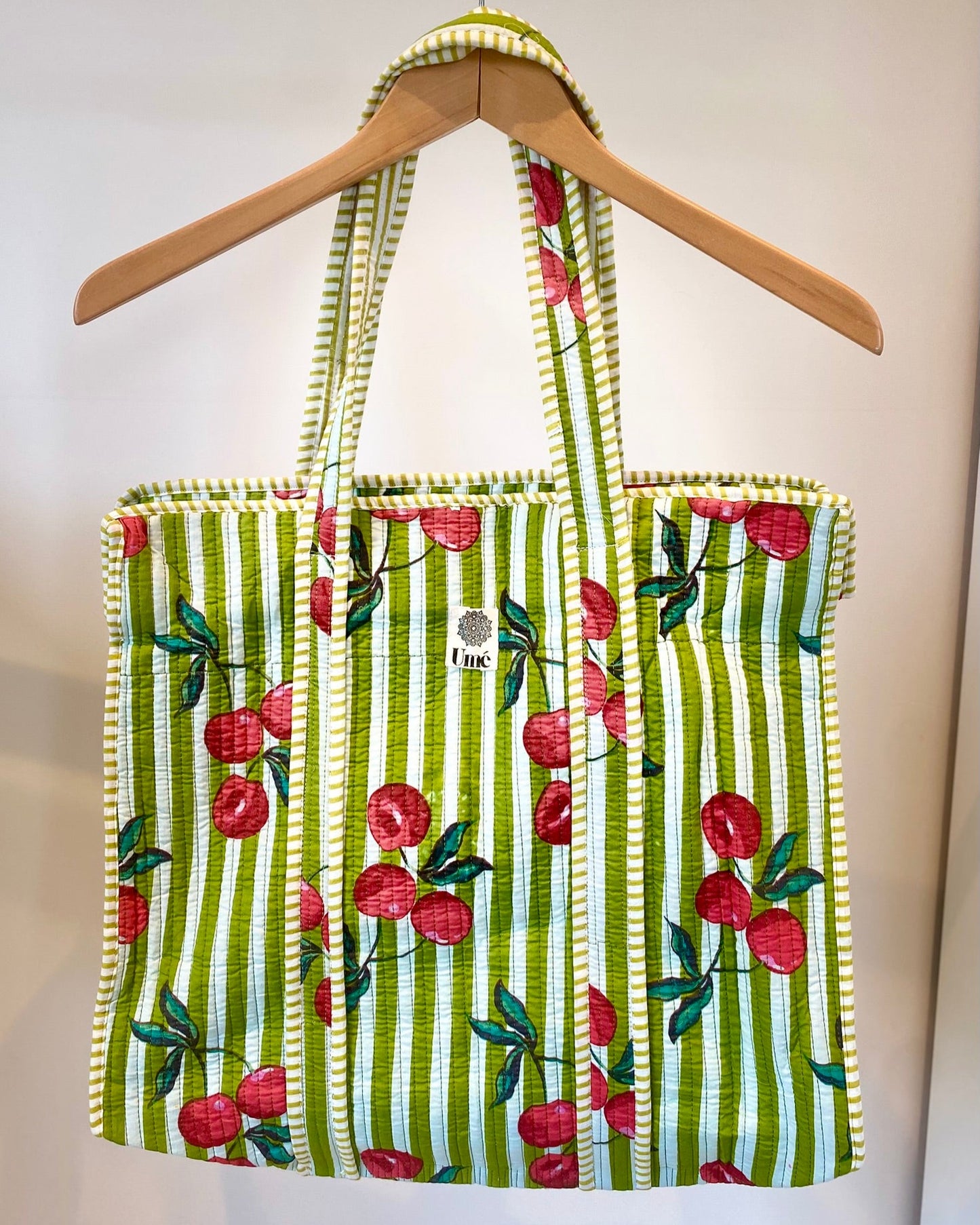 Draagtas Cherry Green met rits