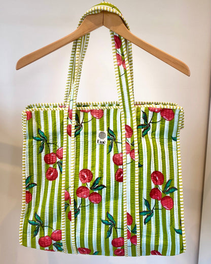 Draagtas Cherry Green met rits