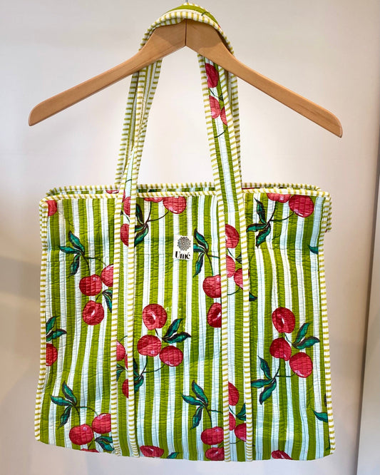 Draagtas Cherry Green met rits