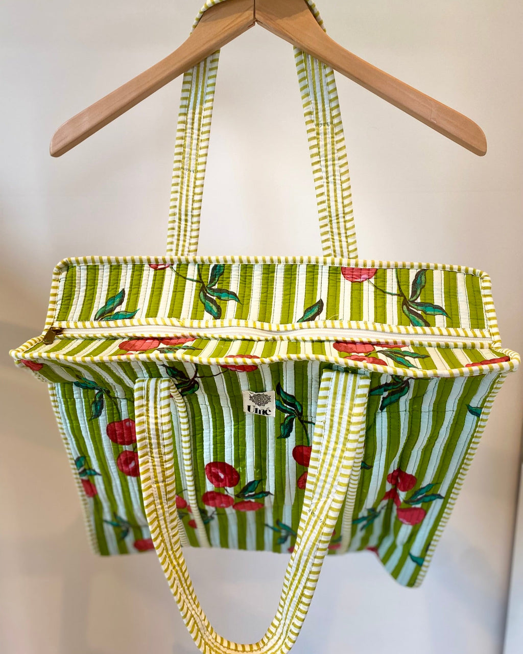 Draagtas Cherry Green met rits