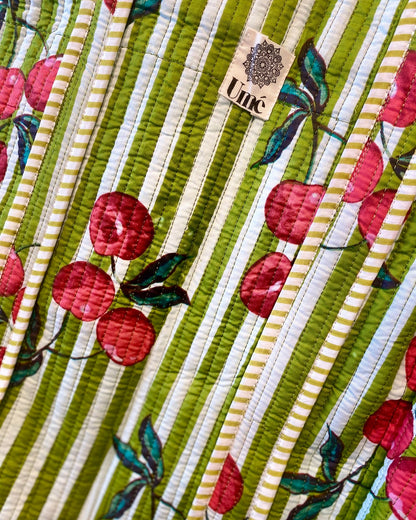 Draagtas Cherry Green met rits