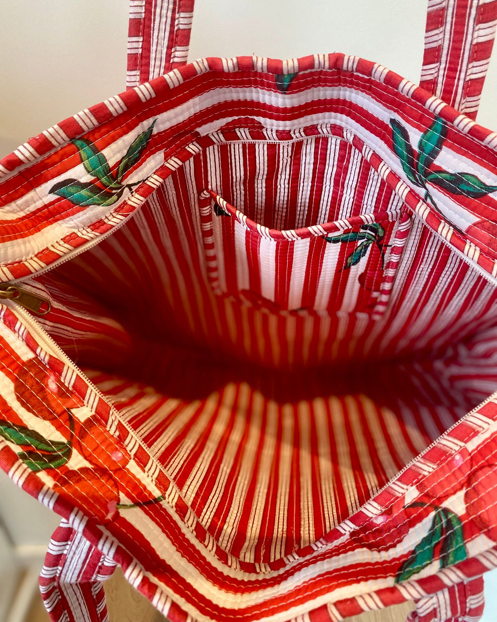 Draagtas Cherry Red met rits