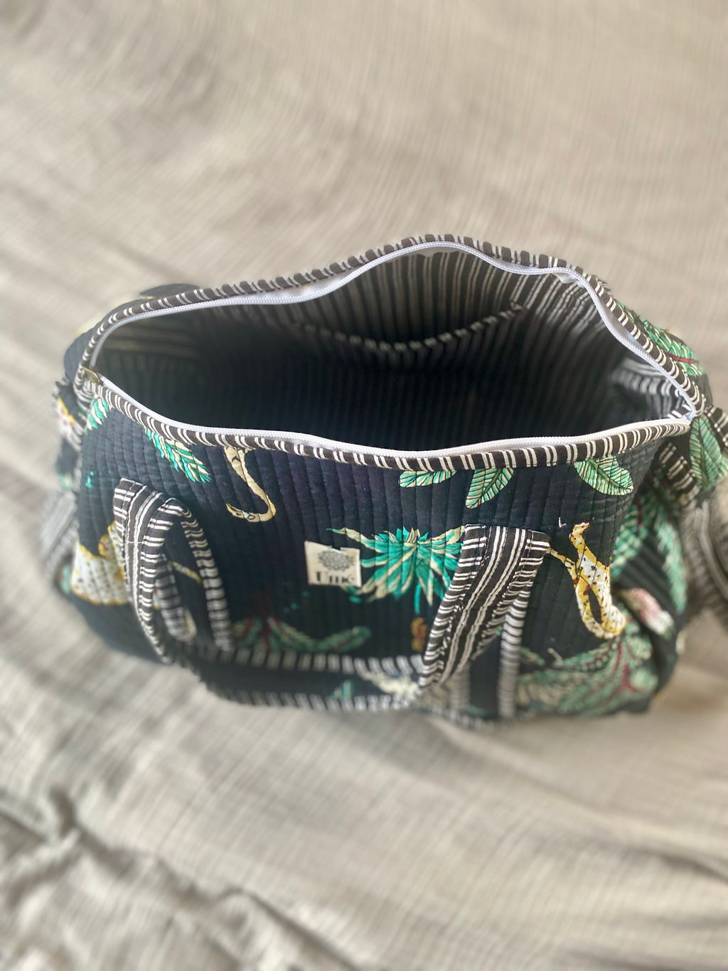 Weekendtas jungle donkerblauw