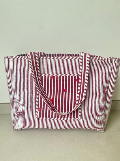 Draagtas burgundy met hartje