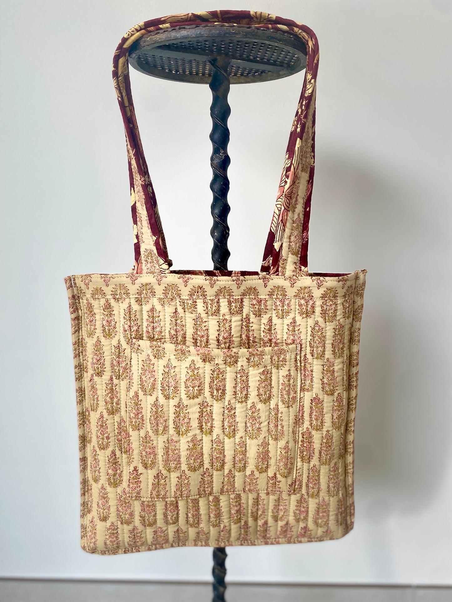 Totebag Burgundy Bloom