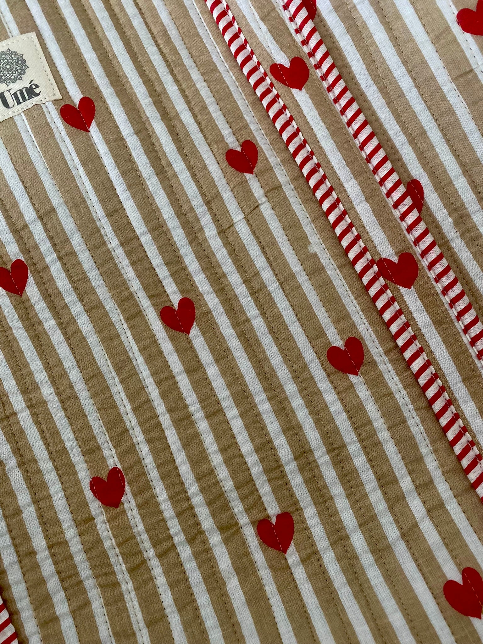 Draagtas beige met hartje