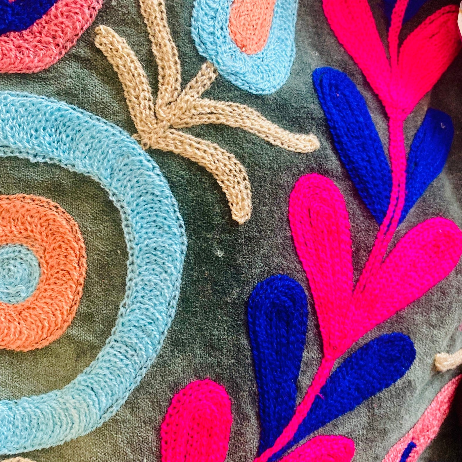 Suzani velvet jasje groen