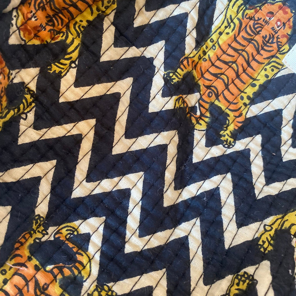 Toilettas blauw/wit tijger