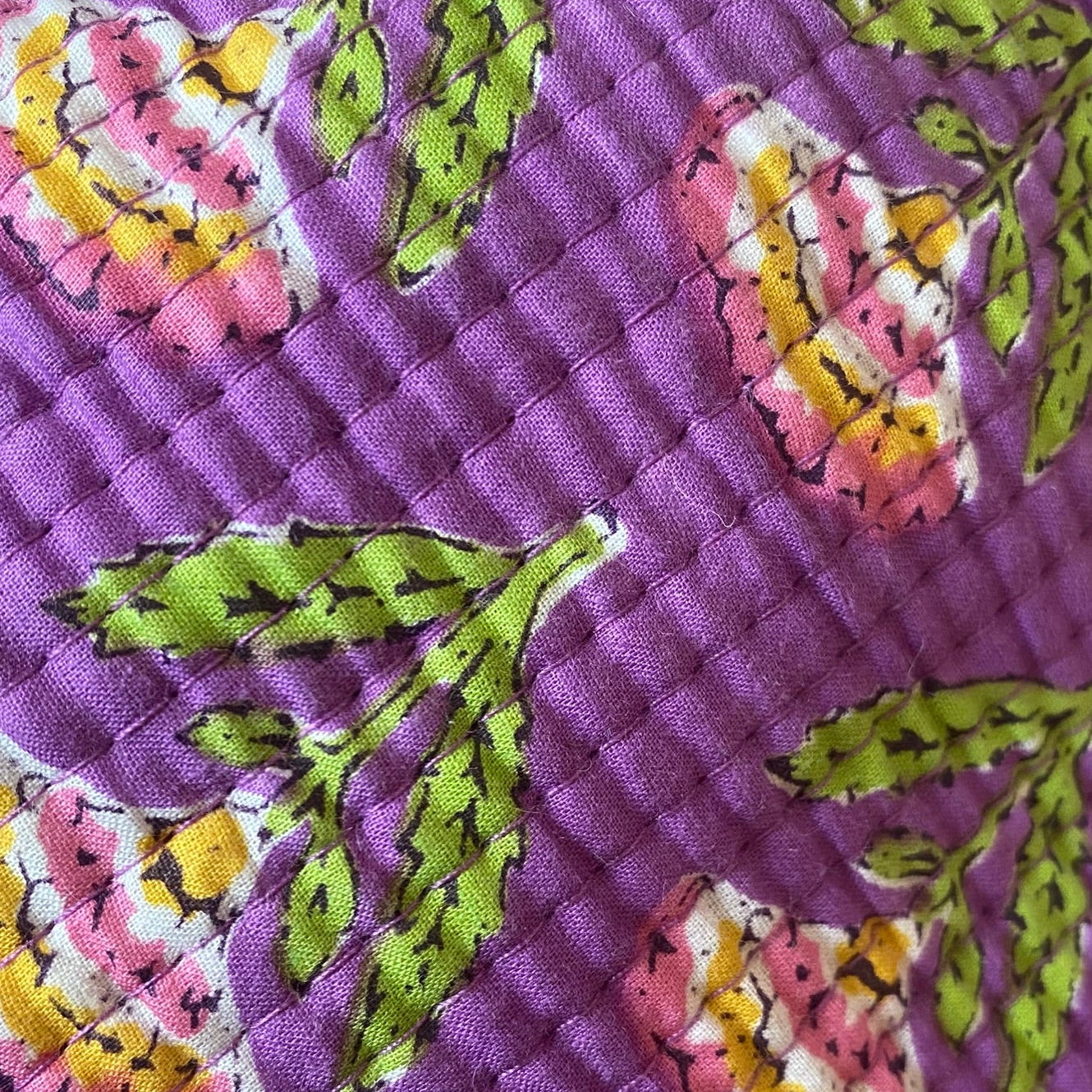 Toilettas paars met bloem