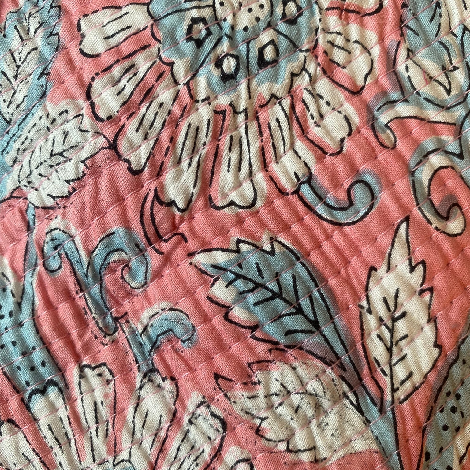 Toilettas roze gebloemd