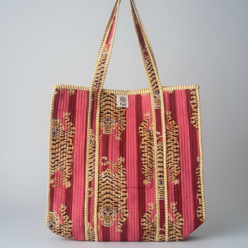 Draagtas tijger roze