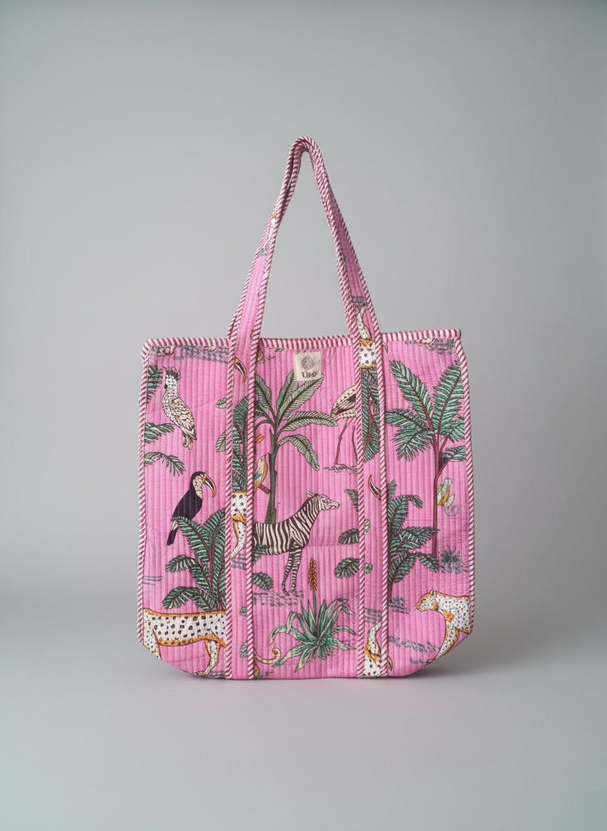 Draagtas jungle roze