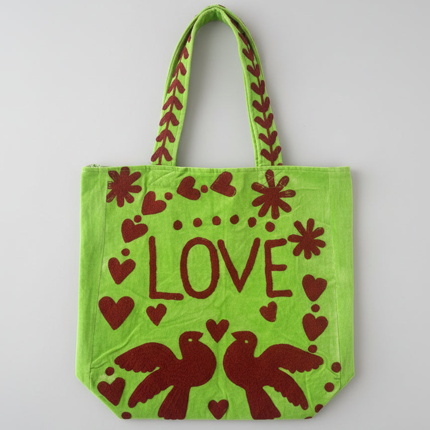 Velvet embroidery draagtas