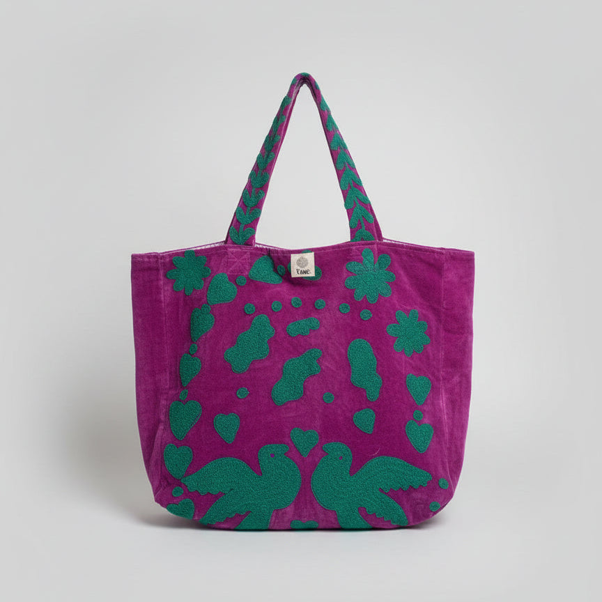 Velvet embroidery draagtas