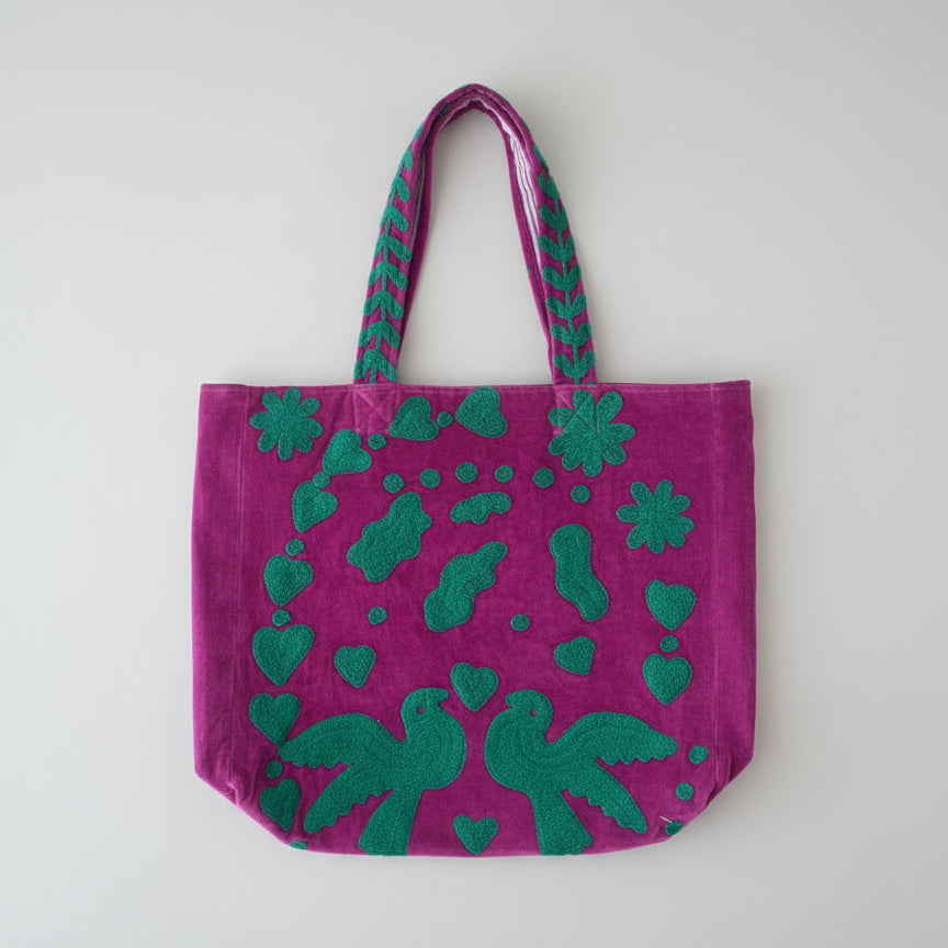 Velvet embroidery draagtas