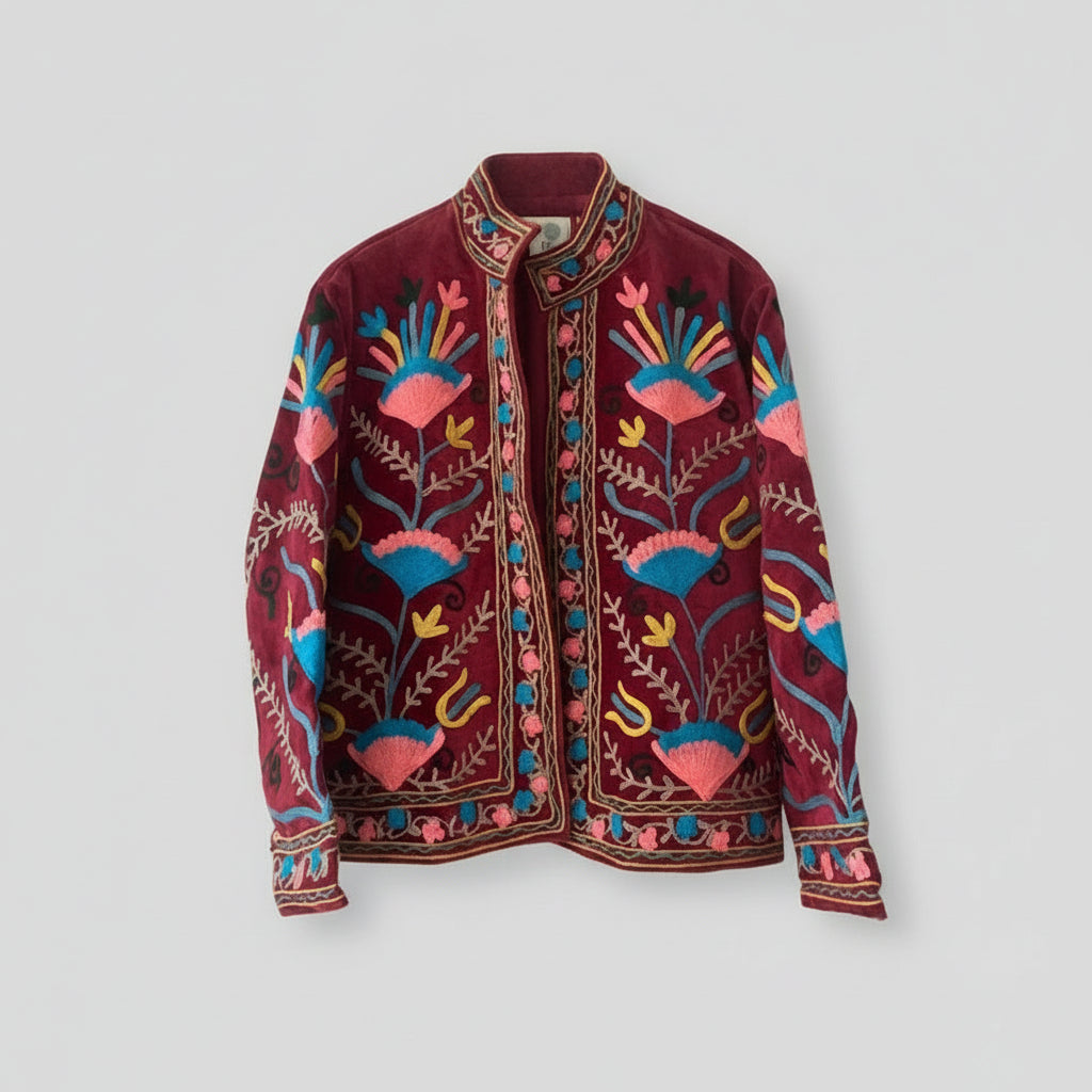 Suzani velvet jasje bordeaux