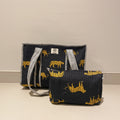 Midi Tote black leopard