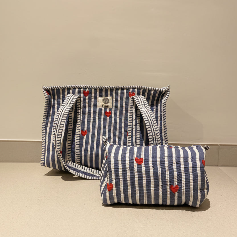 Midi draagtas grijs gestreept ❤️