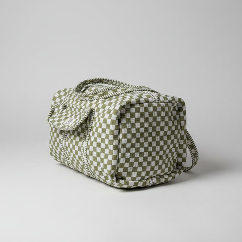 Weekendtas green checkerboard 💚