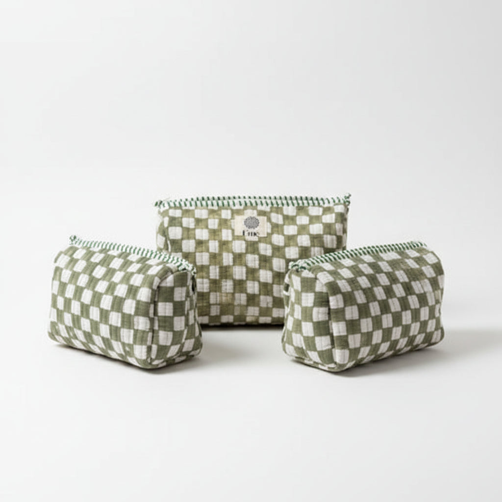 Toilettas green checkerboard 💚