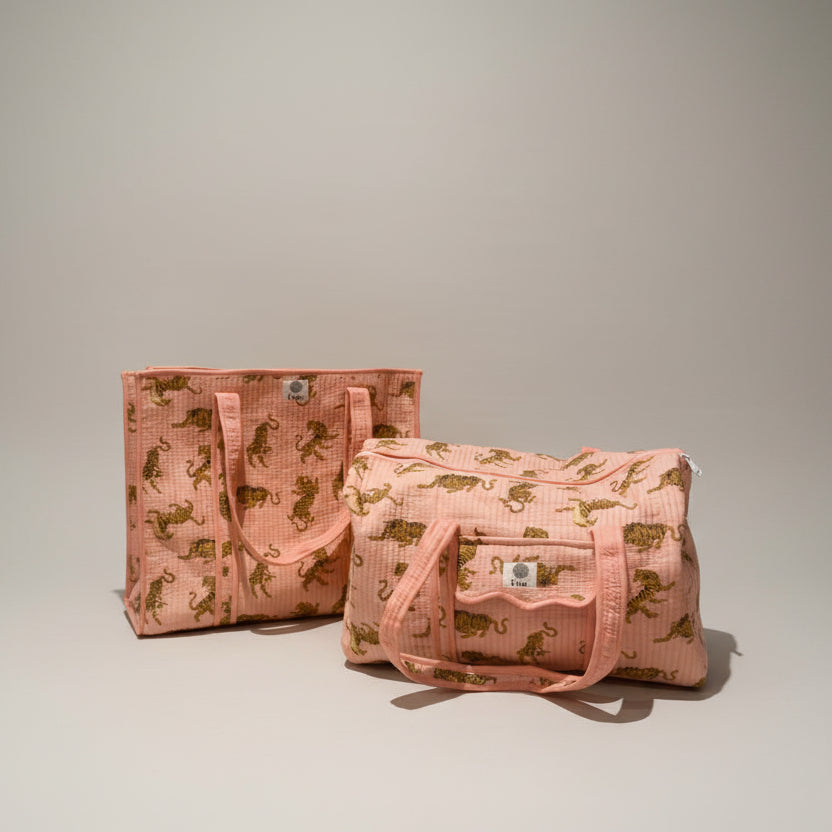 Weekendtas peachy tiger 🐯