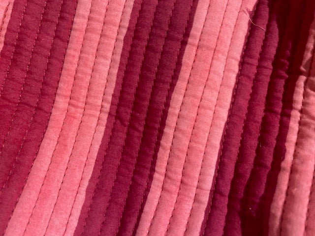 Toilettas pink/burgundy stripes