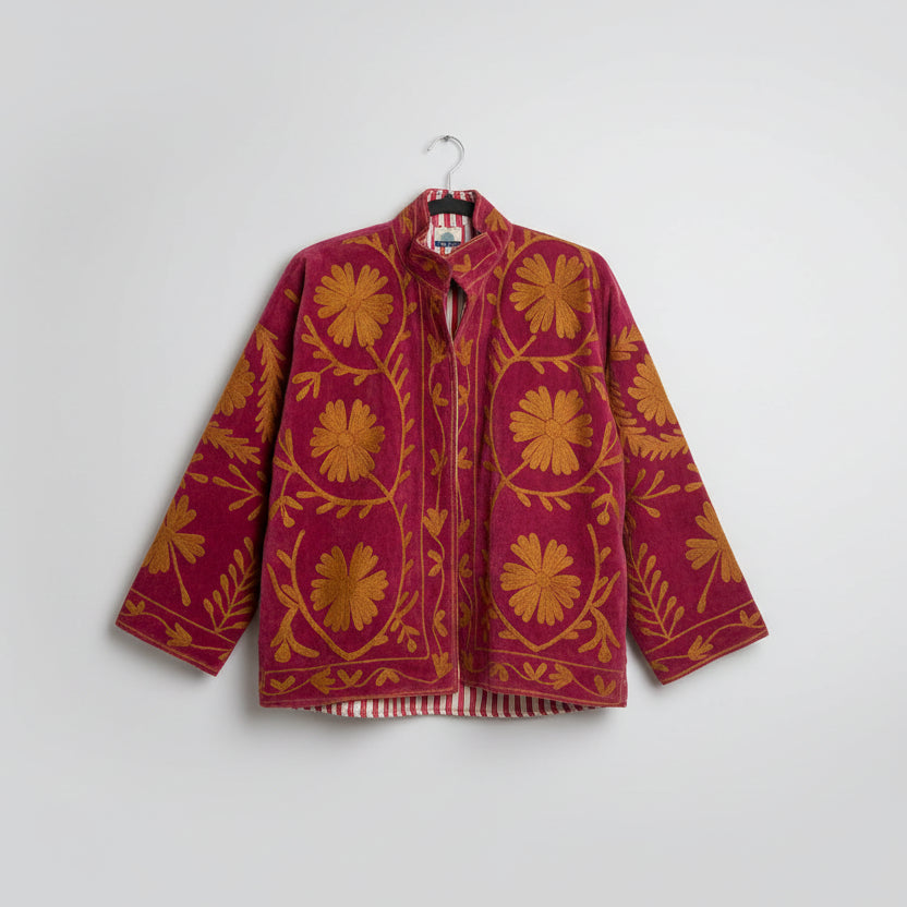 Suzani velvet Paars/burgundy