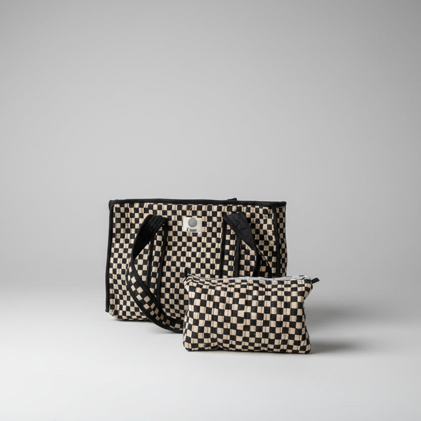 Midi draagtas checkerboard ⬛